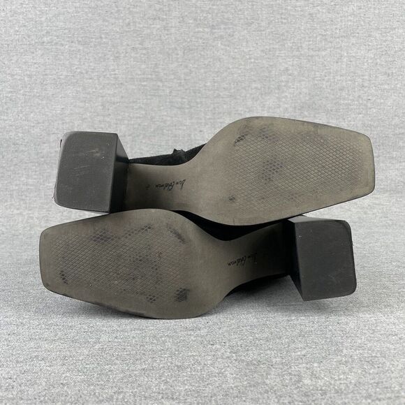 Sam Edelman Ivette Boots Women 9.5 Black Suede Square‎ Toe 90s Mid Calf 90s Y2K - Picture 12 of 16